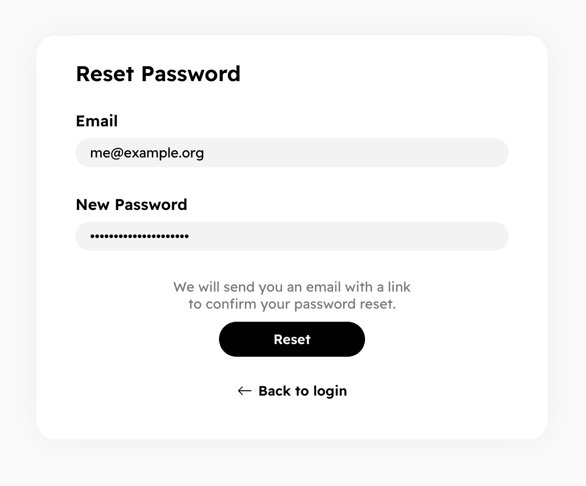 Reset Password