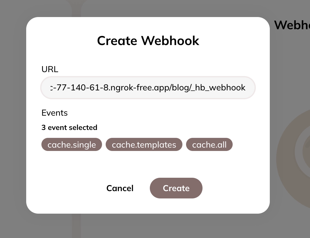Create a webhook