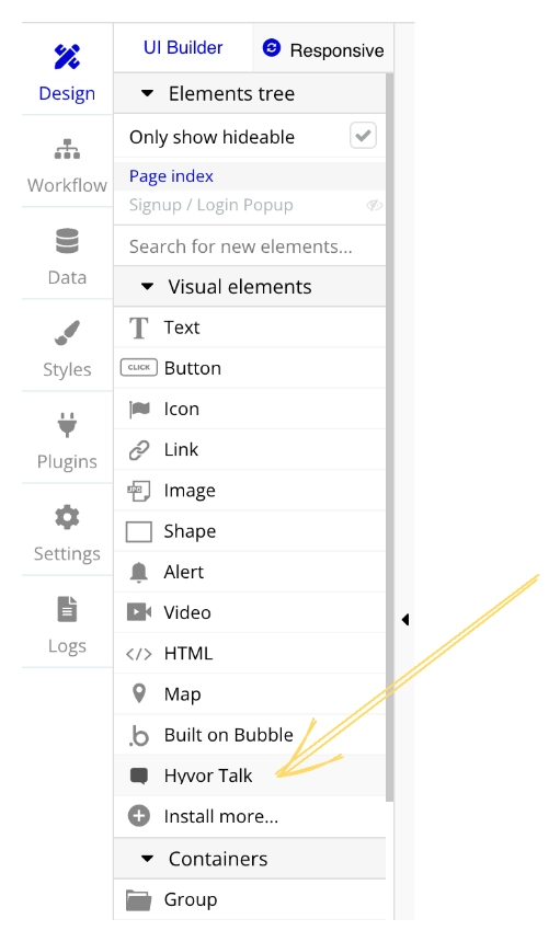 Add Hyvor Talk Element to your Bubble App