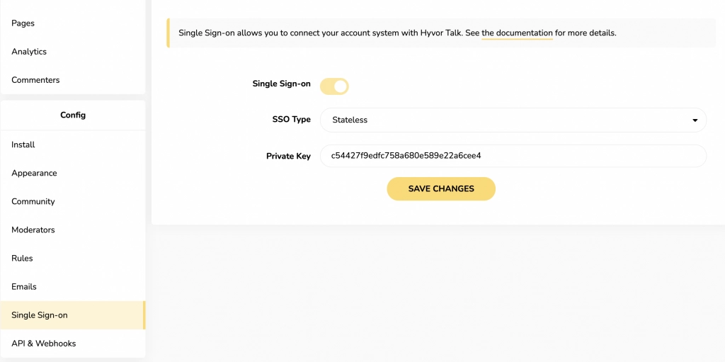 Setting up Single Sign-on for membestack comments