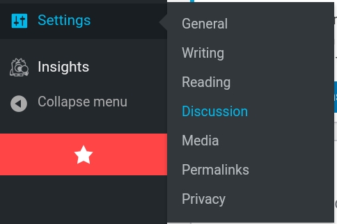 Path to comments settings in WordPress dashboard