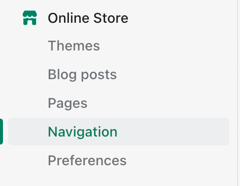 Online Store Navigation