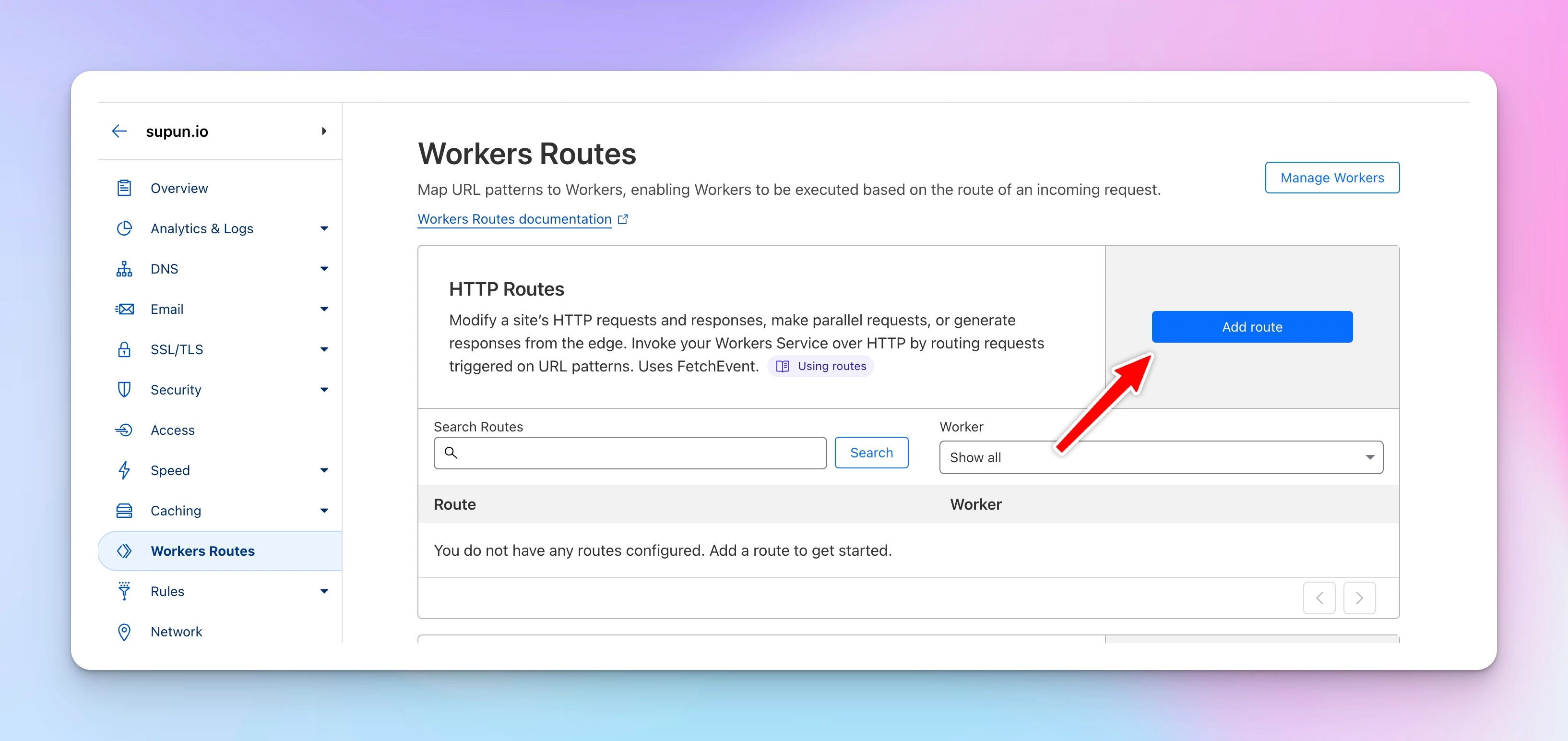 cloudflare worker routes