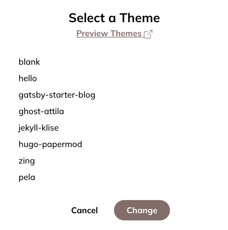 Select a theme