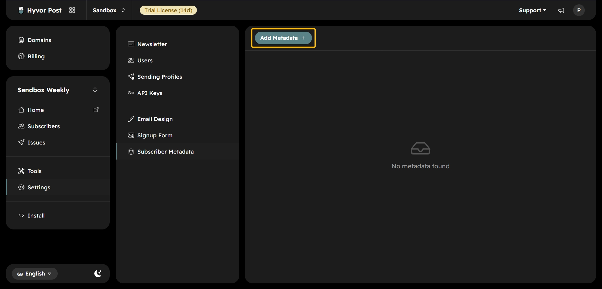 Create subscriber metadata - How to Migrate Your Newsletter from Mailchimp to Hyvor Post