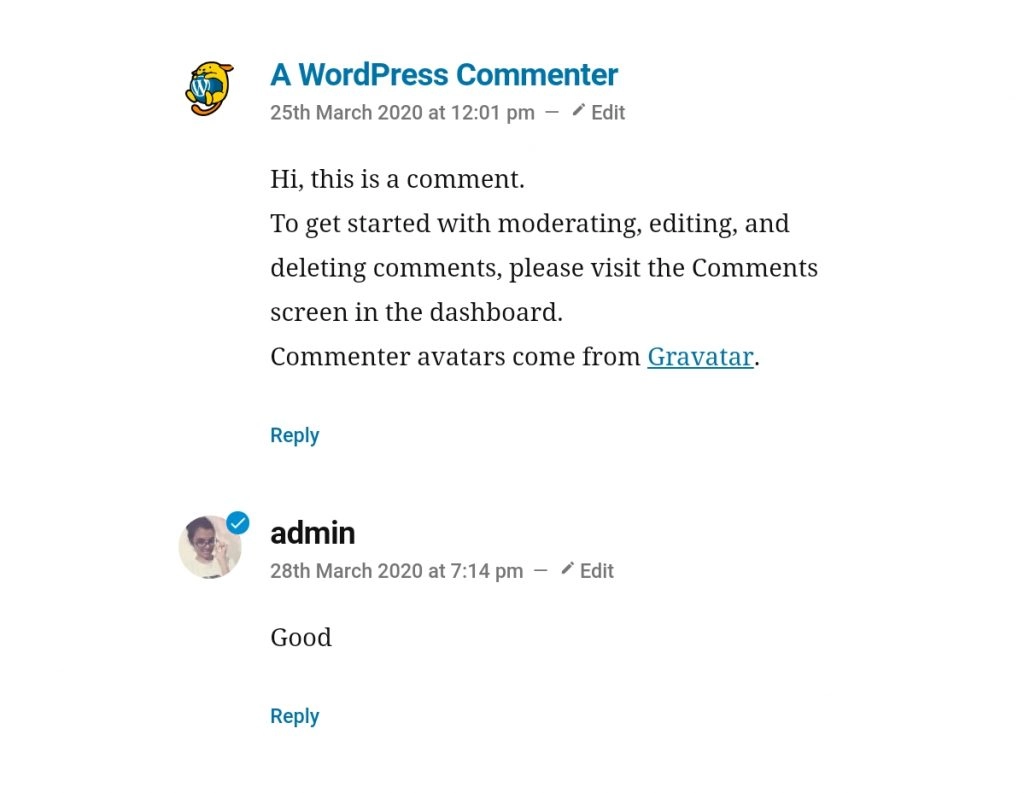 WordPress Comments