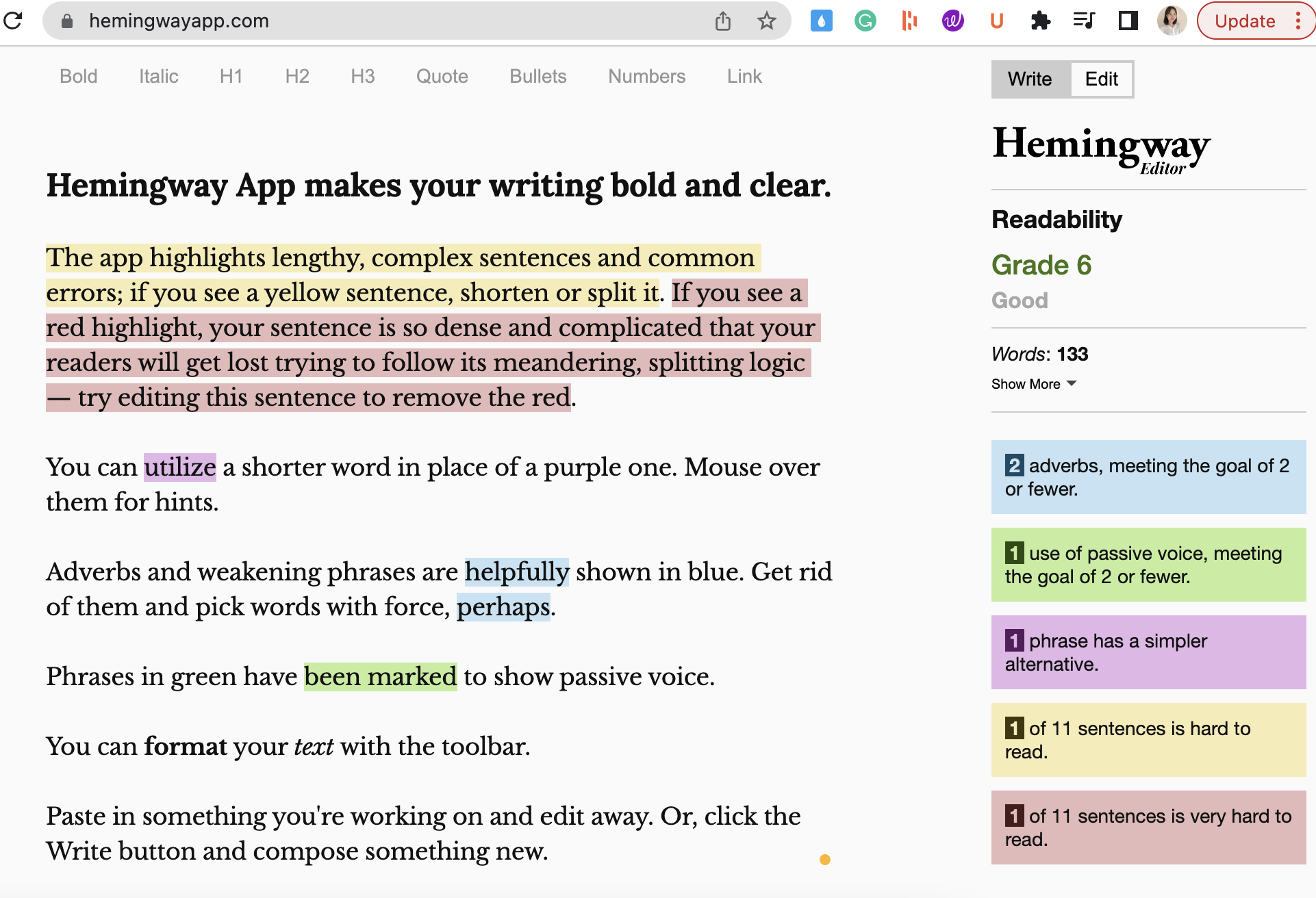 How To Write SEO Friendly Content - Hemingway App