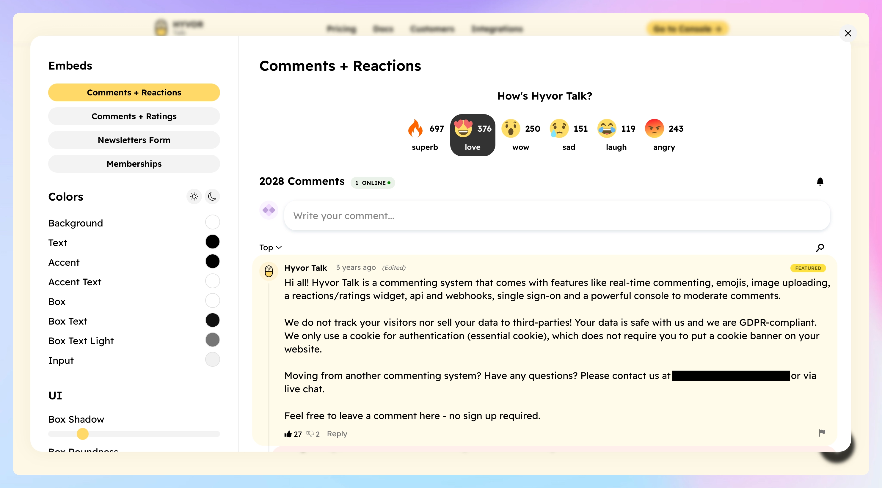 Hyvor Talk Demo - Disqus alternatives