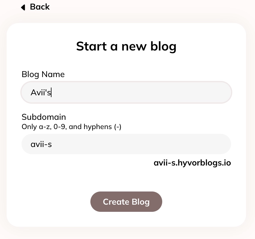 Start a new blog