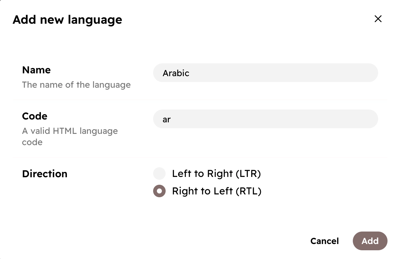 Add new language to start multi-language bloggging - Weglot alternatives - Hyvor Blogs