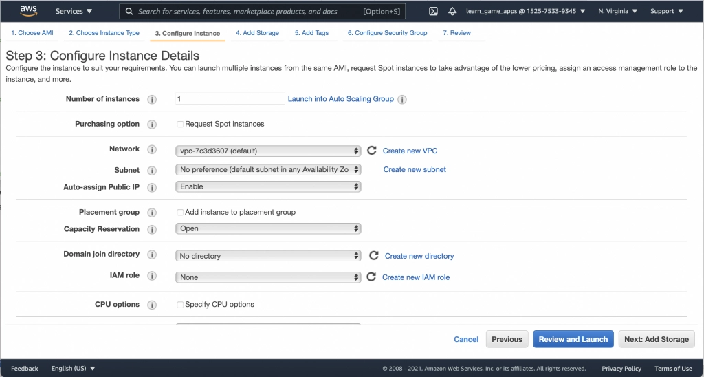 Configuring EC2 Instance