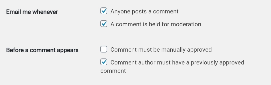 Manually approve comments in WordPress comments