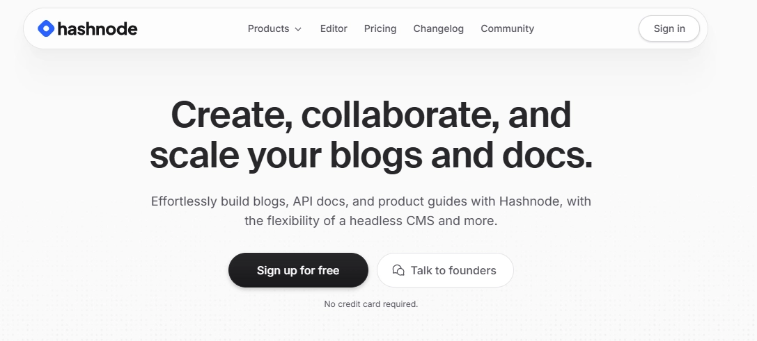 Hashnode - Medium Alternatives