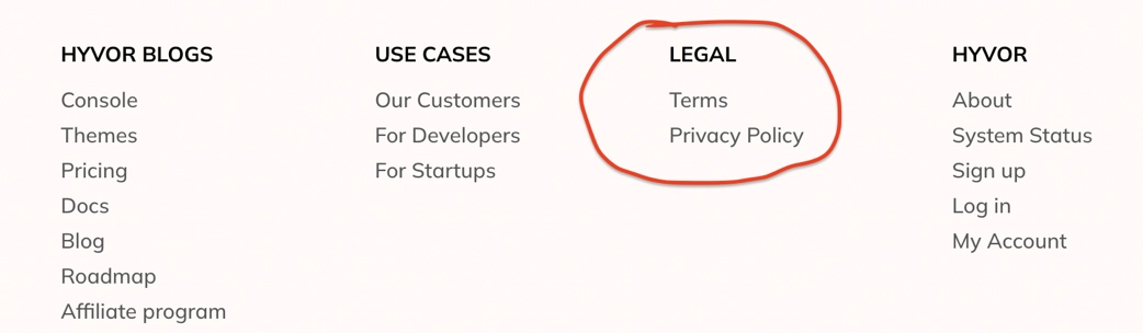 Legal terms - blogging laws