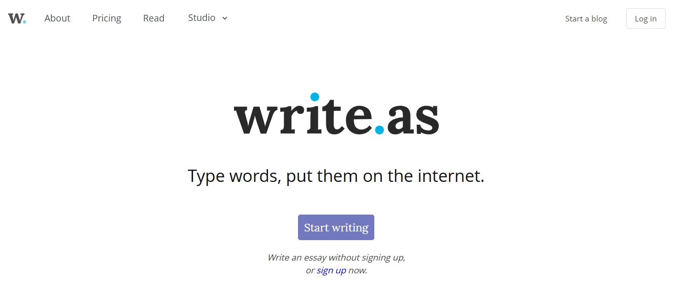Write.as - Medium Alternatives