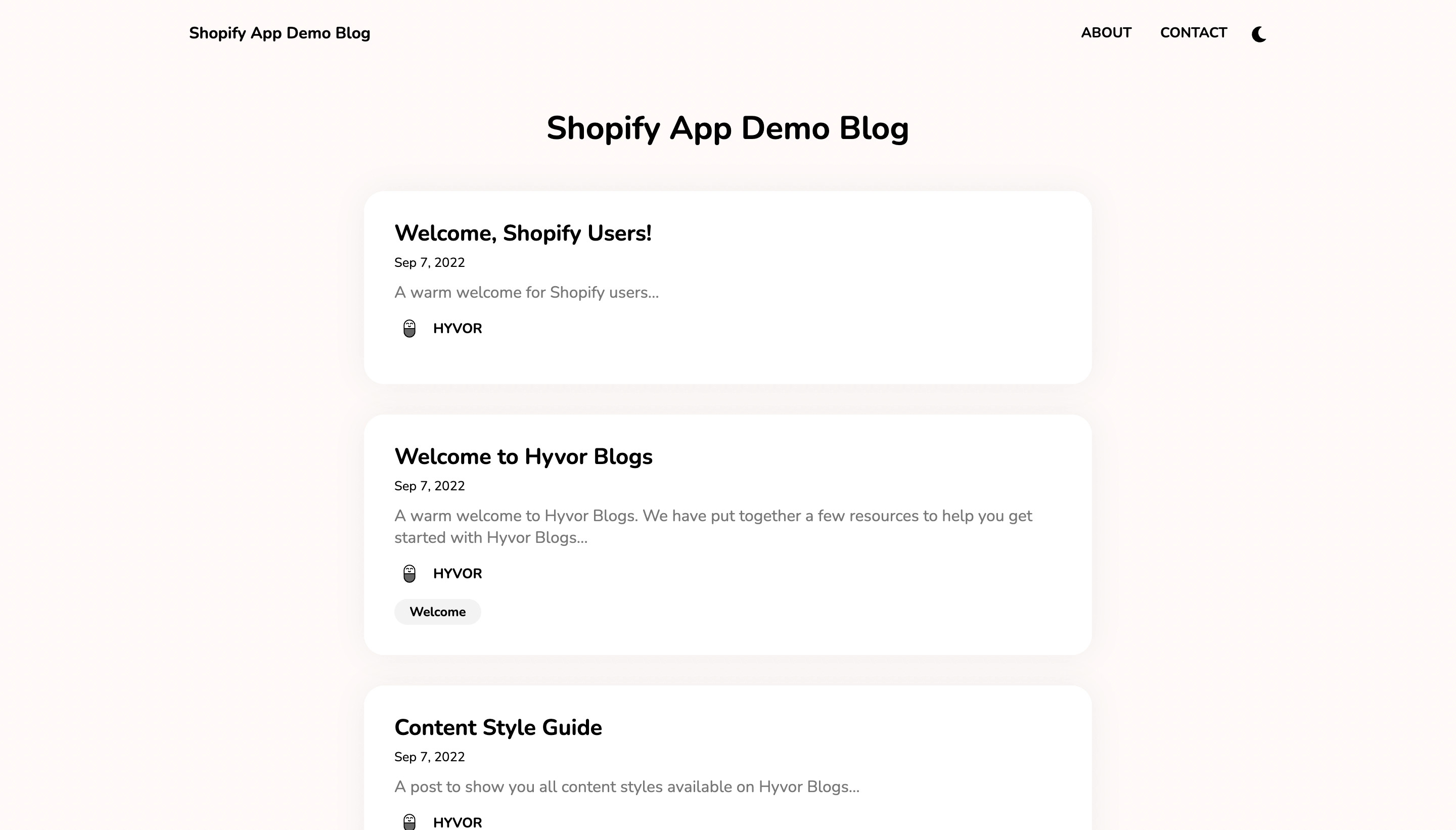 Blog added to your Shopify Online Store