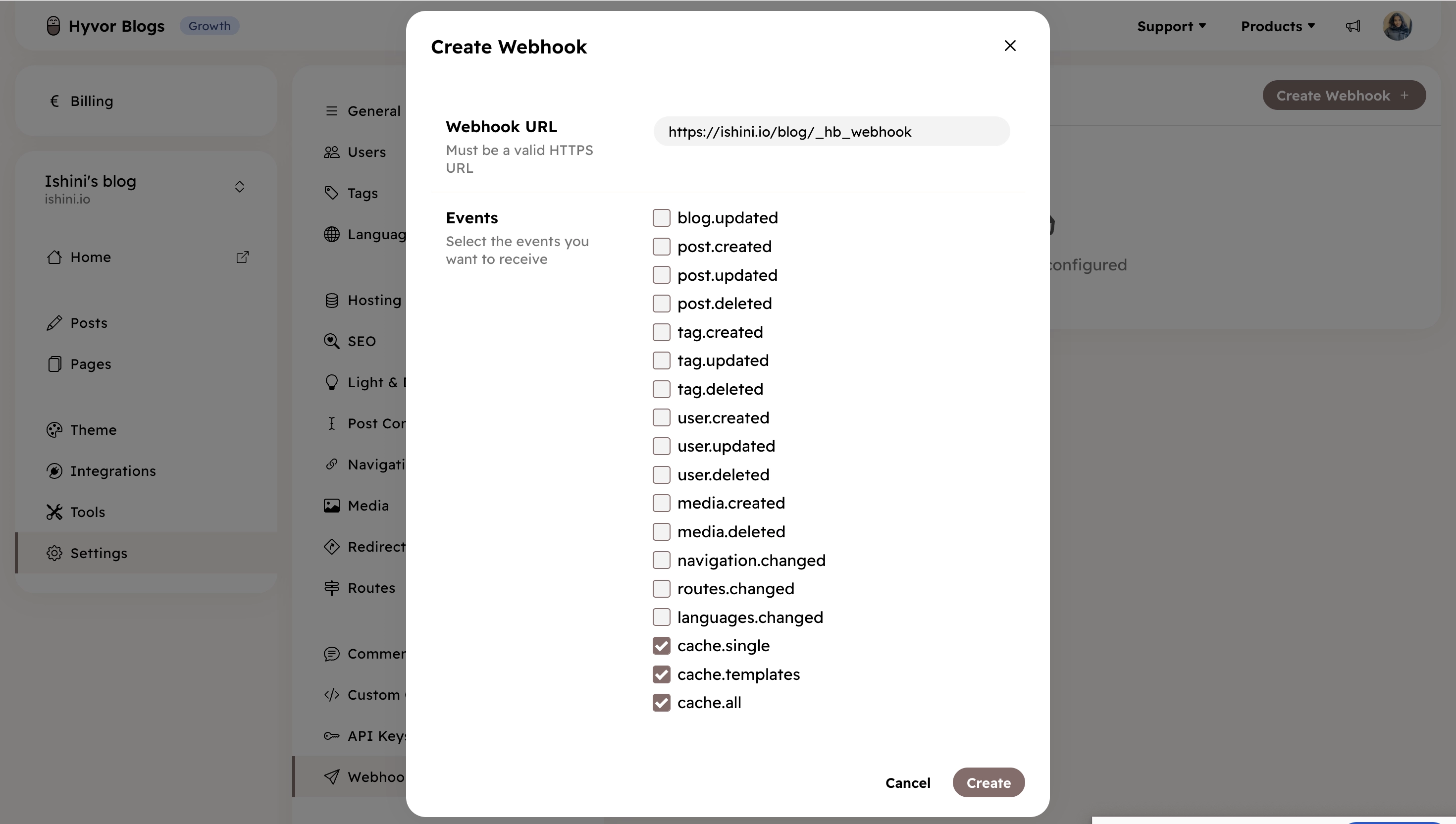 Create Webhook