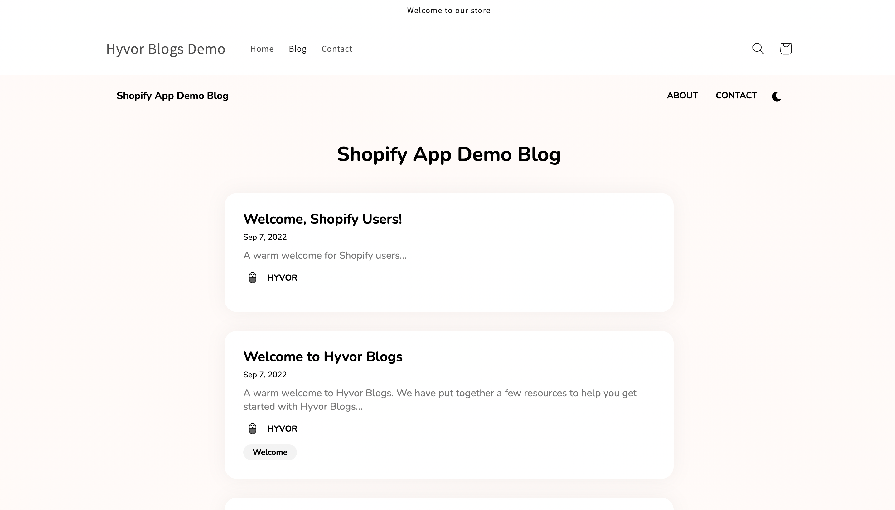 Blog added to your Shopify Online Store