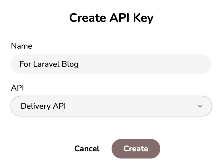 Creating an API key